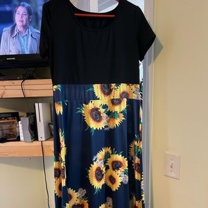 Long sunflower dress